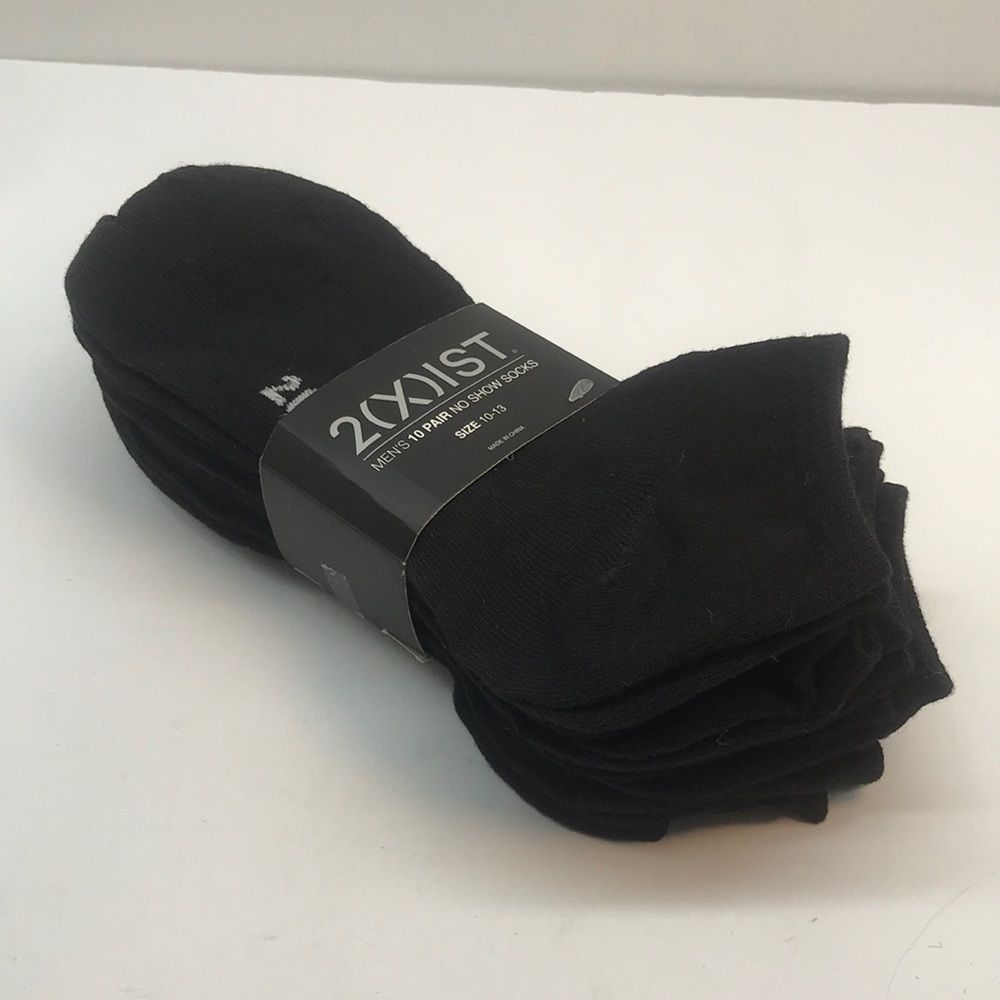 2(X) IST MENŚ 10 PAIR NO SHOW SOCKS SIZE 10-13